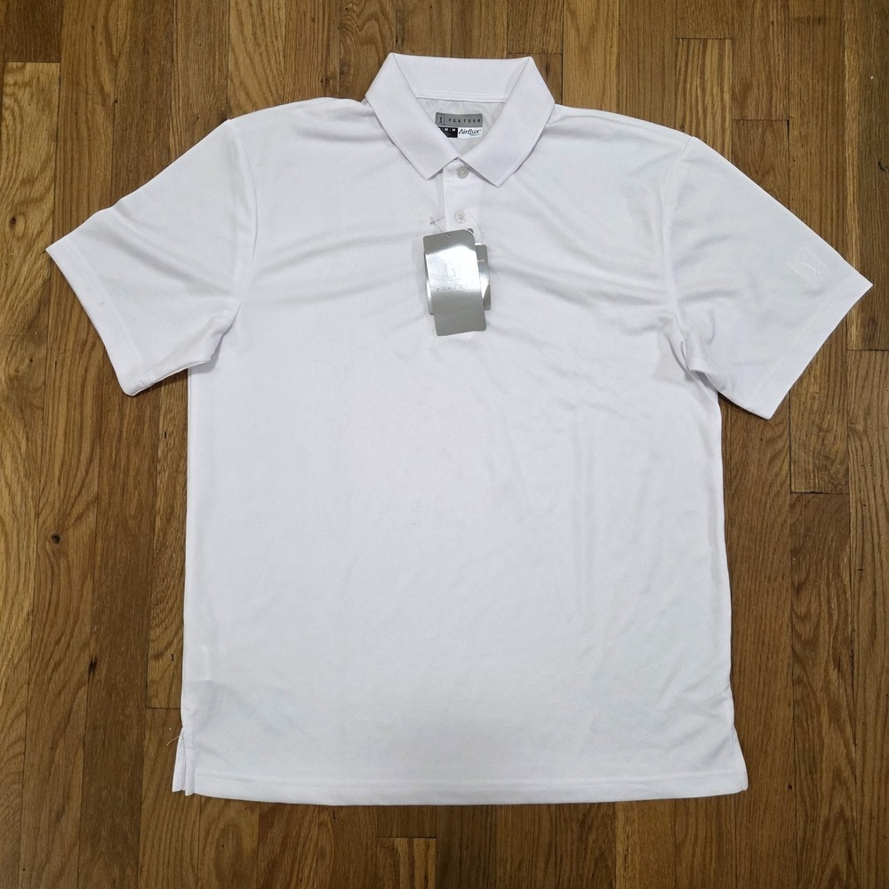 PGA Tour‎ Airflux Stretch Activewear Golf Polo Bright White